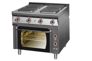 Kuchnia elektryczna z piekarnikiem elektrycznym z termoobiegiem | 900.KE-4/PE-1T, Kromet