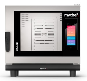 Piec konwekcyjno-parowy elektryczny | piekarniczo-cukierniczy | automatyczny system myjący | 4x600x400 |  7,3 kW | 400 V | Mychef iBake 4E TSC | System TSC - najwyższa stabilność temperatury | Resto Quality