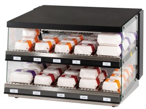 Podgrzewacz do burgerów | witryna grzewcza | dwie półki | 1,16 kW | 953x700x691 mm | RQBINM | Resto Quality