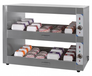 Podgrzewacz do burgerów | witryna grzewcza | dwie półki | 2 kW | 1200x600x900 mm | RQBINPP120 | Resto Quality