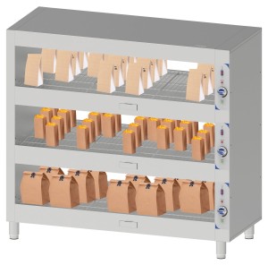 Podgrzewacz do żywności | witryna grzewcza | trzy półki | 3 kW | 1200x630x1370 mm | RQEC120 | Resto Quality