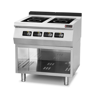 Kuchnia indukcyjna | 4-palnikowa | 14 kW | 400V | podstawa otwarta | linia 900 | RQ.PLS.9IND020 | Resto Quality
