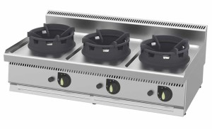 Wok gazowy 3-palnikowy | nastawna kuchnia wok | linia 700 | 31,5 kW | WC1270G | Resto Quality