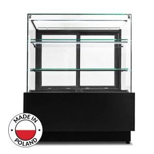Witryna cukiernicza chłodnicza Dolce Visione Breve 1300 | wersja obniżona | 1300x670x1110+/-10 mm | Resto Quality