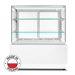 Witryna cukiernicza chłodnicza Dolce Visione Premium Breve 900 | wnętrze ze stali nierdzewnej | wersja obniżona | 900x670x1110+/-10 mm | Resto Quality