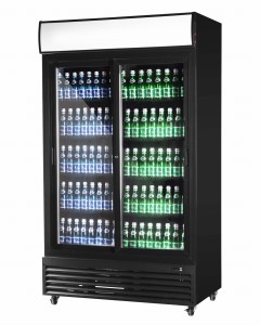 Szafa chłodnicza przeszklona RQ801SL-BLACK | 800l | drzwi przesuwne | czarna (SD801SL) | Resto Quality