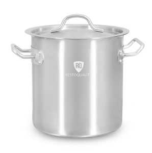Garnek ze stali nierdzewnej z podziałką 6 l | 200x200 mm | z pokrywką | RQ12020 | Resto Quality