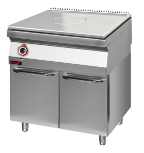 Solid Top gazowy chromowany 800 mm na podstawie szafkowej zamkniętej | 700.KG/I-800.S.D, Kromet