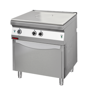 Solid Top gazowy chromowany 800 mm z piekarnikiem gazowym | 700.KG/I-800/PG-2, Kromet