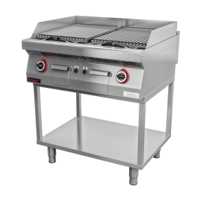Lawa grill 800 mm 14kW na podstawie szkieletowej | 700.OGL-800.T, Kromet