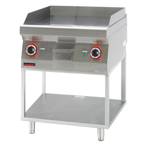 Płyta grillowa gładka 600 mm 8kW na podstawie szkieletowej | 700.PBE-600G.T, Kromet