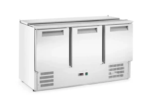 Stół chłodniczy sałatkowy 3-drzwiowy z pokrywą uchylną, Arktic, 219L, 230V/155W, 700x1365x(H)860mm