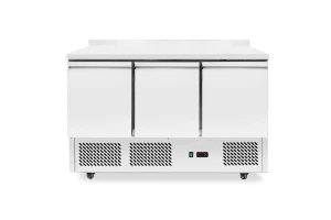 Stół chłodniczy 3-drzwiowy z blatem roboczym, Arktic, 254L, srebrny, 230V/220W, 1365x700x(H)908mm