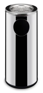 Kosz stojący z popielnicą, HENDI, 33L, ⌀240x(H)660mm