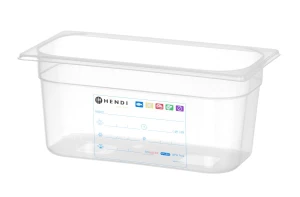 Pojemnik GN 1/3 HACCP, HENDI, GN 1/3, 5,7L, transparentny, 325x176x(H)150mm