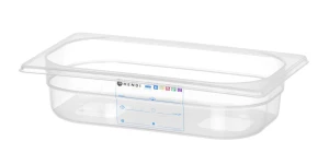 Pojemnik GN 1/4 HACCP, HENDI, GN 1/4, 1,8L, transparentny, 265x162x(H)65mm