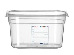 Pojemnik GN 1/4 HACCP, HENDI, GN 1/4, 3,5L, transparentny, 265x162x(H)150mm