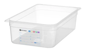 Pojemnik GN 1/1 HACCP, HENDI, GN 1/1, 21L, transparentny, 530x325x(H)150mm