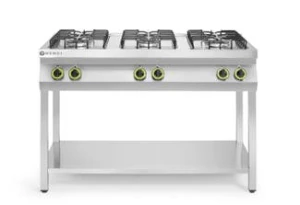 Kuchnia gazowa 6-palnikowa na podstawie otwartej, HENDI, Smart, 25,5kW, 1200x700x(H)900mm