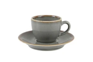Filiżanka elegancka do espresso, Fine Dine, Stone, 0,08L, ciemno szary, 6 szt