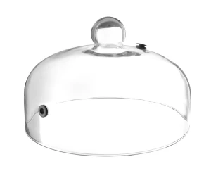 Szklana kopuła z odpowietrznikiem, HENDI, Kopułka szklana szeroka, ⌀260x(H)175mm