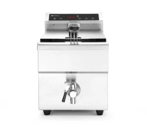 Frytownica indukcyjna z kranem spustowym, 8 l, HENDI, 8L, jasnoszary, 230V/3500W, 288x619x(H)408mm