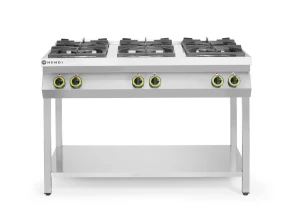 Kuchenka gazowa 6-palnikowa z otwartym stojakiem, HENDI, Kitchen Line, 28,5kW, 1200x700x(H)900mm