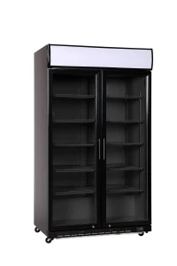 Lodówka podblatowa, dwudrzwiowa, Arktic, Panel z oświetleniem LED, 827L, czarny, 230V/480W, 1130x720x(H)2023mm