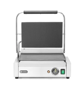 Grill kontaktowy Panini, HENDI, góra ryflowana, dół gładki, 230V/2200W, 430x375x(H)216mm