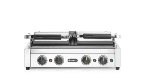 Grill kontaktowy podwójny z timerem, HENDI, srebrny, 220-240V/3600W, 570x375x(H)216mm, Prostokątny