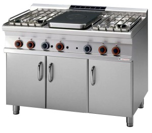 Kuchnia żeliwna gazowa z szafką - TP4 - 712 G/P, RM GASTRO