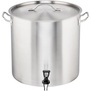 Garnek wysoki z kranem (011405 + kran), stalowy, O 400 mm, V 50.3 l | Stalgast, 11410