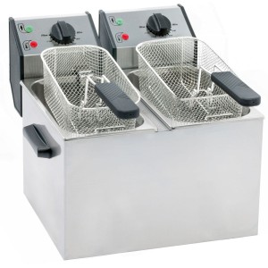 Frytownica nastawna, 2-komorowa, V 2x5 l, P 6.4 kW | Stalgast, 777323