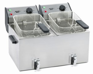 Frytownica nastawna, 2-komorowa z kranem, V 2x8 l, P 6.8 kW | Stalgast, 777326