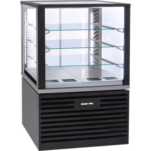 Witryna chłodnicza, cukiernicza, oświetlenie LED, czarna, V 325 l | 777430, Stalgast