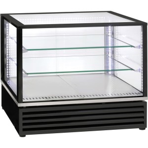 Witryna chłodnicza, nastawna, cukiernicza, czarna, oświetlenie LED, V 170 l | 777470, Stalgast