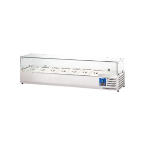 Witryna chłodnicza, nasdtawna z szybą L 1600 mm, 7 X GN 1/3 | 834730, Stalgast