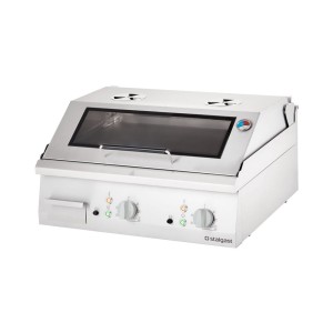 Płyta grillowa elektryczna, gładka, z pokrywą, 8.1 kW | 9731190, STALGAST