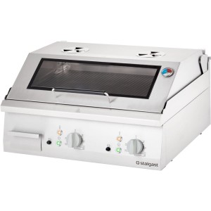 Płyta grillowa elektryczna, ryflowana, z pokrywą, 8.1 kW | 9731290, STALGAST