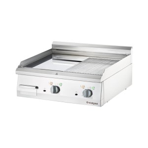 Płyta grillowa elektryczna, chromowana, gładko-ryflowana, P 8.1 kW, U 400 V | 9737300, Stalgast