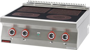 Kuchnia elektryczna 4-palnikowa, ceramiczna, nastawna | 700.KE-4C, KROMET