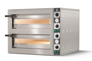 Piec do pizzy elektryczny Cuppone Tiziano | dwukomorowy | 4+4x20 | TZ420/2M | Resto Quality