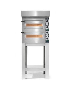 Piec do pizzy elektryczny Cuppone Tiziano | dwukomorowy | 4+4x25 | TZ425/2M | Resto Quality