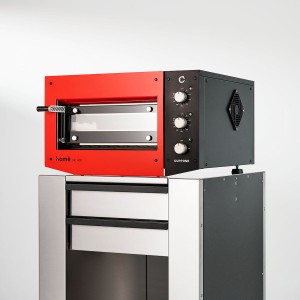 Piec do pizzy elektryczny Cuppone Home HE 400 | jednokomorowy | panel manualny | 400x400 mm | HE400/1 TM/FR czerwony) | Resto Quality