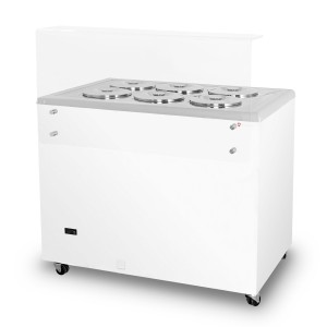 Dystrybutor do lodów | witryna do lodów | konserwator | retro | 6 tub | okrągłe kuwety | 1063x670x895 mm | GELATO POZETTI 6 | Resto Quality