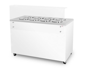 Dystrybutor do lodów | witryna do lodów | konserwator | retro | 8 tub | okrągłe kuwety | 1283x670x895 mm | GELATO POZETTI 8 | Resto Quality