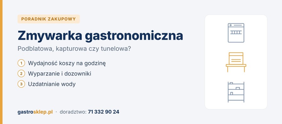 Jak wybrać zmywarkę gastronomiczną? Podblatowa, kapturowa czy tunelowa – poradnik